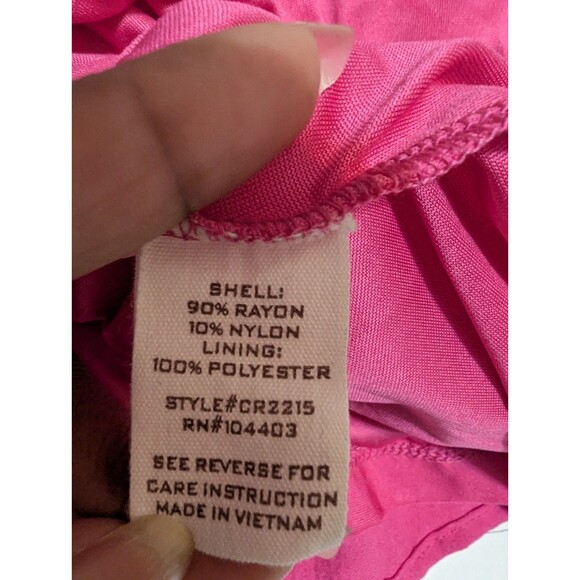 Blu Pepper Fuchsia Magenta Ruffle Hem Babydoll Mini Dress Womens Sz  S - Picture 12 of 12